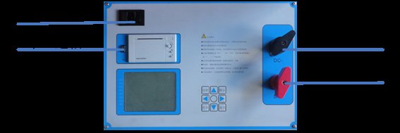 直流斷路器安秒特性測(cè)試儀廠家面板介紹