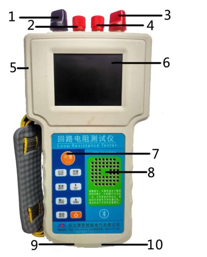 手持式回路電阻測(cè)試儀面板